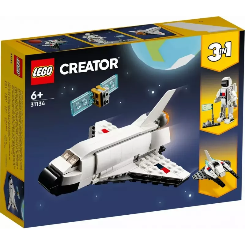 LEGO Creator 3-in-1 Space Shuttle Bauset 31134 — 144 Teile, für Kinder ab 6 Jahren, 160×120×60 mm