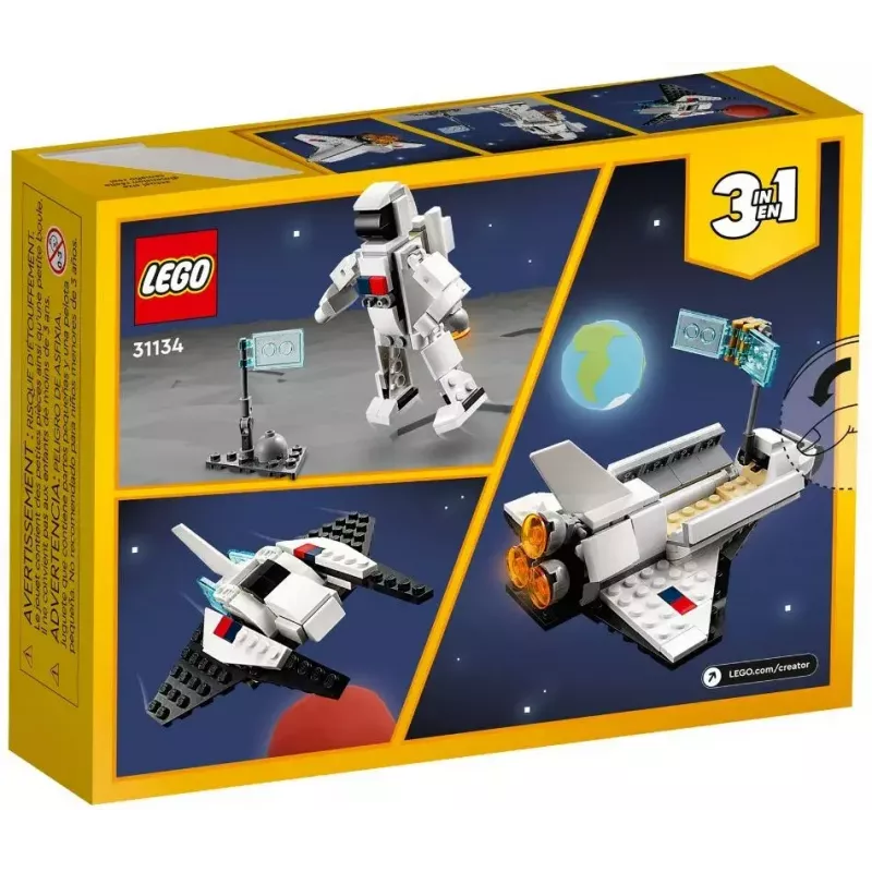 LEGO Creator 3-in-1 Space Shuttle Bauset 31134 — 144 Teile, für Kinder ab 6 Jahren, 160×120×60 mm
