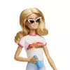 Barbie Dreamhouse Adventures Puppe und Zubehör, „Malibu“ Reiseset mit Welpe und über 10 Teilen, inklusive funktionierendem Koffer