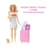 Barbie Dreamhouse Adventures Puppe und Zubehör, „Malibu“ Reiseset mit Welpe und über 10 Teilen, inklusive funktionierendem Koffer
