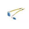 DIGITUS Glasfaser-Patchkabel, LC auf SC OS2, Singlemode 9/125 µm, Duplex, Länge 1 m