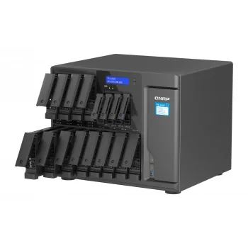 QNAP TS-1655 NAS Tower Intel Atom® C5125 8 GB DDR4 0 TB QNAP Turbo System Schwarz