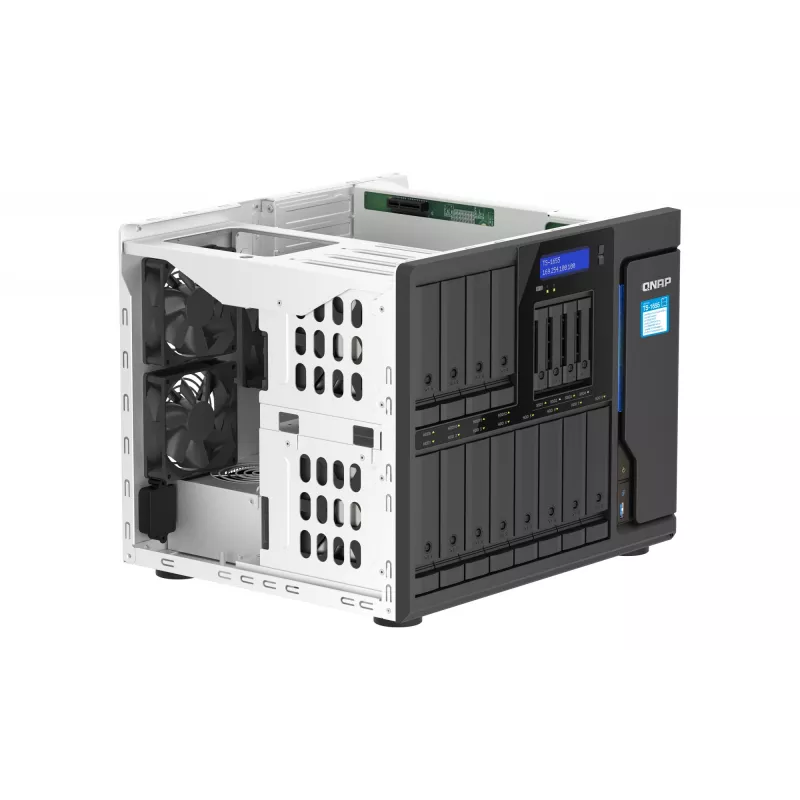 QNAP TS-1655 NAS Tower Intel Atom® C5125 8 GB DDR4 0 TB QNAP Turbo System Schwarz