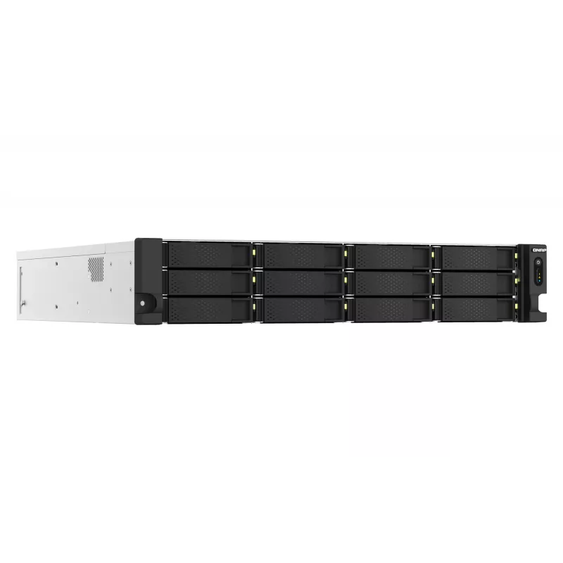 QNAP TS-h1887XU-RP NAS Rack (2U) Intel Xeon E E-2334 16 GB DDR4 0 TB QuTS hero Schwarz, Weiß