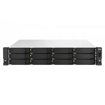QNAP TS-H1887XU-RP NAS Rack (2U) Intel Xeon E E-2336 32 GB DDR4 0 TB QuTS hero Schwarz, Weiß