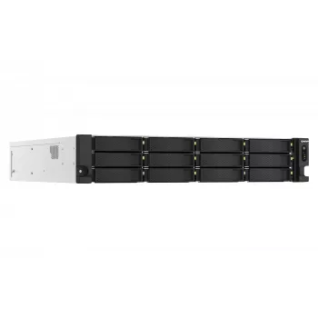 QNAP TS-H1887XU-RP NAS Rack (2U) Intel Xeon E E-2336 32 GB DDR4 0 TB QuTS hero Schwarz, Weiß