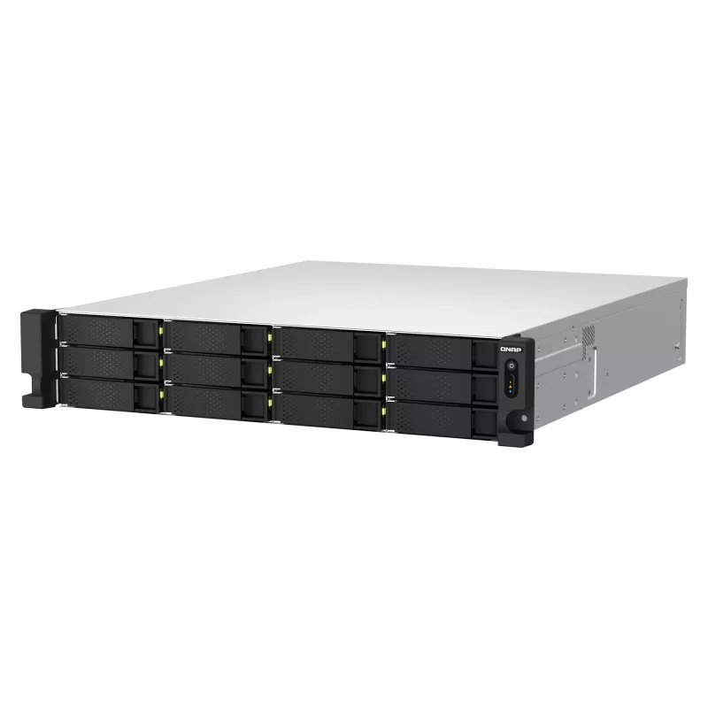 QNAP TS-H1887XU-RP NAS Rack (2U) Intel Xeon E E-2336 32 GB DDR4 0 TB QuTS hero Schwarz, Weiß