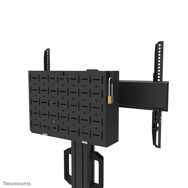 Neomounts FL50S-825BL1 TV-Rollwagen 37-75 Zoll - TÜV, Schwarz, Fester Bodenständer, Stahl, 70 kg, 94 cm (37 Zoll), 190,5 cm (75 Zoll)