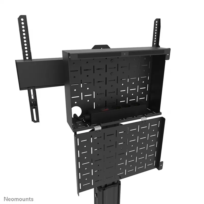Neomounts FL50S-825BL1 TV-Rollwagen 37-75 Zoll - TÜV, Schwarz, Fester Bodenständer, Stahl, 70 kg, 94 cm (37 Zoll), 190,5 cm (75 Zoll)