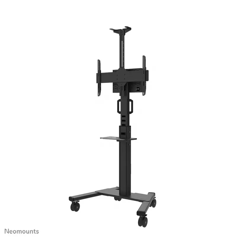 Neomounts FL50S-825BL1 TV-Rollwagen 37-75 Zoll - TÜV, Schwarz, Fester Bodenständer, Stahl, 70 kg, 94 cm (37 Zoll), 190,5 cm (75 Zoll)