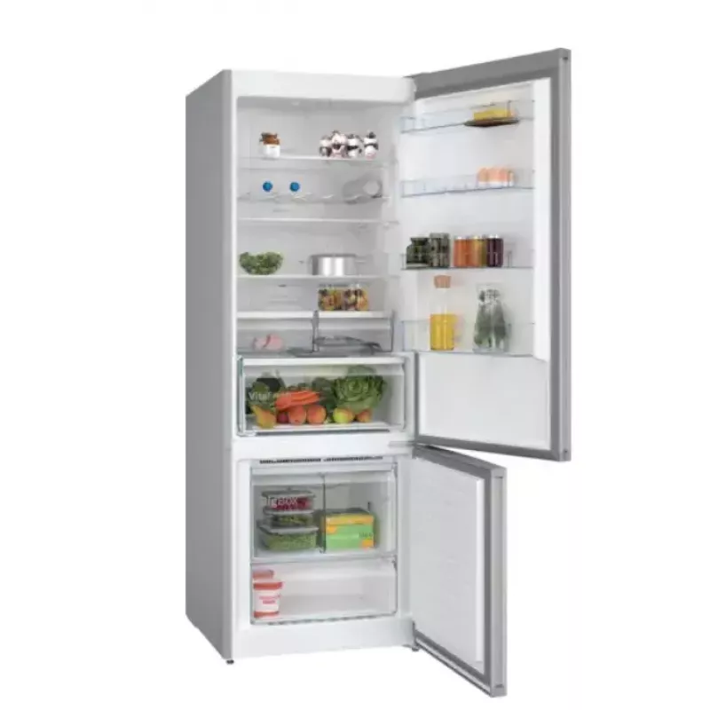 Kühl-Gefrierkombination Bosch Serie 4 KGN56XLEB — freistehend, Edelstahl, 508 L (400 L Kühlteil + 108 L Gefrierteil), No Frost, LED-Display