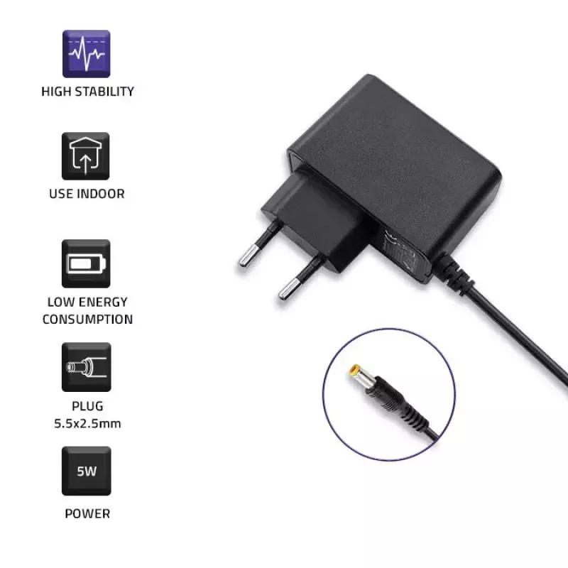 Netzteil Qoltec 51021 Innenbereich Schwarz 220–240 V 1,4 m Kabel