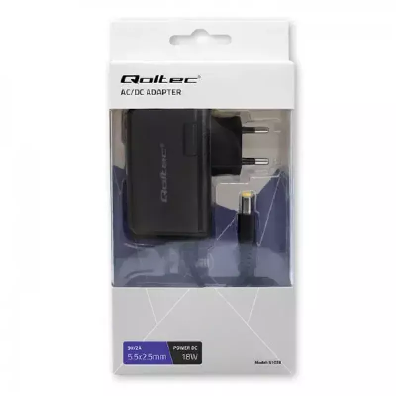 Indoor-Netzteil Qoltec 51028 18W Schwarz 220-240V