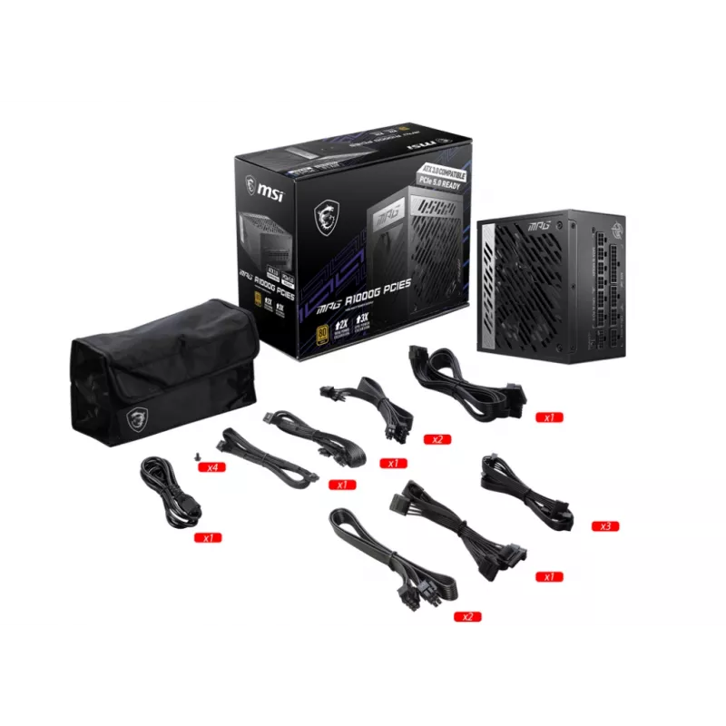 MSI MPG A1000G PCIE5 Netzteil 1000 W 20+4 pin ATX ATX Schwarz