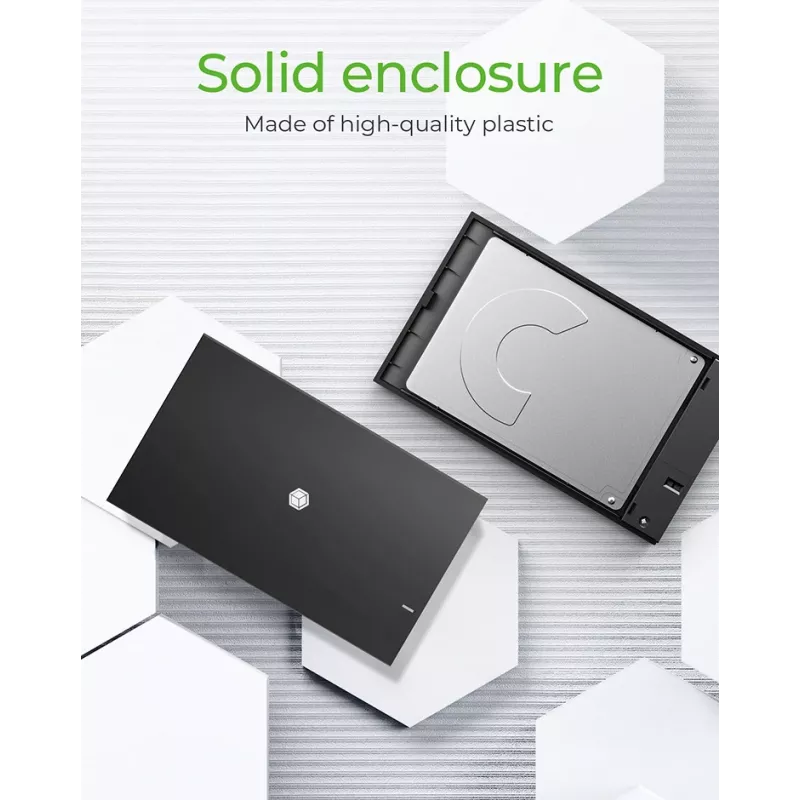 ICY BOX IB-200T-C3 SSD-Gehäuse Schwarz 2,5 Zoll