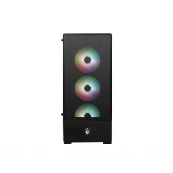 PC-Gehäuse MSI MAG FORGE 112R Midi-Tower Schwarz mit gehärtetem Glas, 3x120mm Frontlüfter, ATX/Micro-ATX/Mini-ITX Unterstützung