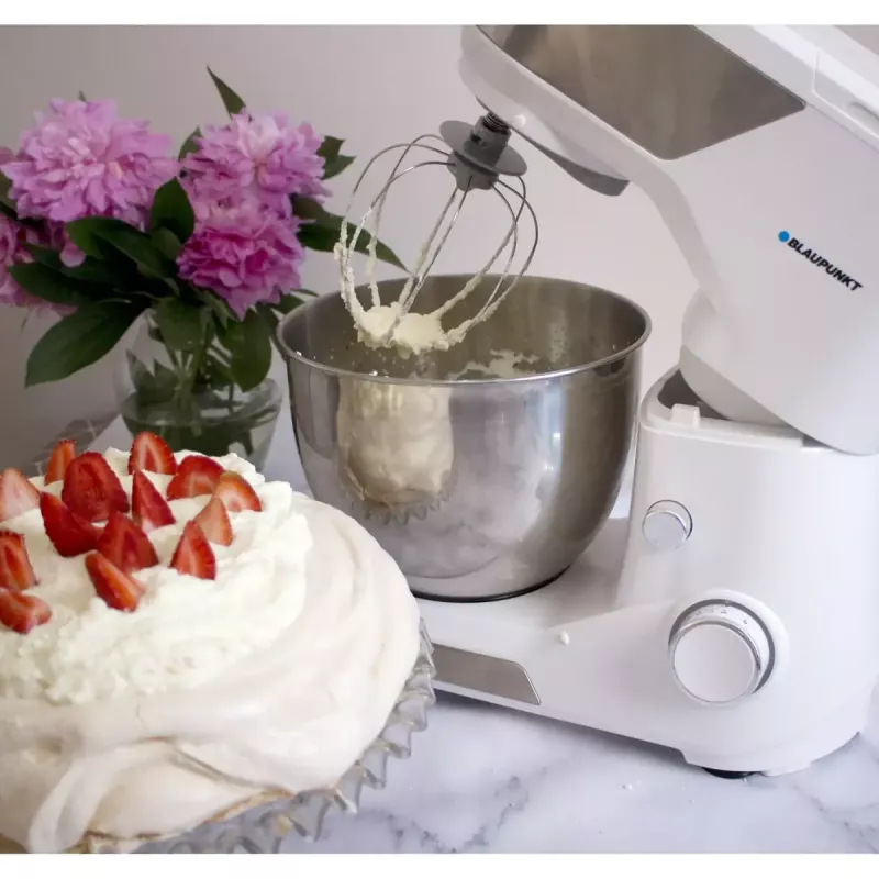 Standmixer BLAUPUNKT SMM501 — 5 l Edelstahlschüssel, 1000 W, kippbarer Kopf, Drehregler, weiß