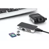 DIGITUS USB 3.0 Kartenleser, unterstützt MS/SD/SDHC/MiniSD/M2/CF/MD/SDXC-Karten, 1M USB-A-Anschlusskabel