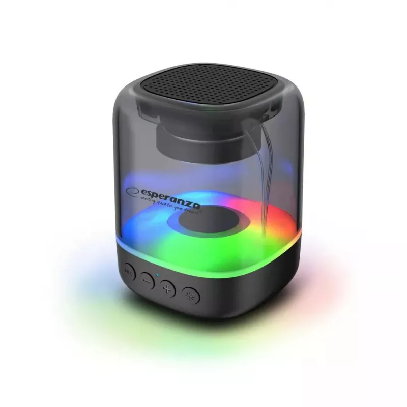 Tragbarer Lautsprecher ESPERANZA EP154, 3W RMS, Bluetooth 5.0, MicroSD, FM, 4 h Spielzeit, Schwarz