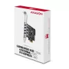 Axagon PCEU-43RS PCIe-Karte - 4x USB 5 Gbps Port, duale Stromversorgung, Renesas PD720201, SP & LP
