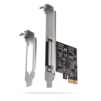 Axagon PCEA-P1N PCIe - 1x Parallelport-Adapter mit SP & LP, PCIe, Parallel, Female, Full-height / Low-profile, PCIe 2.0, China