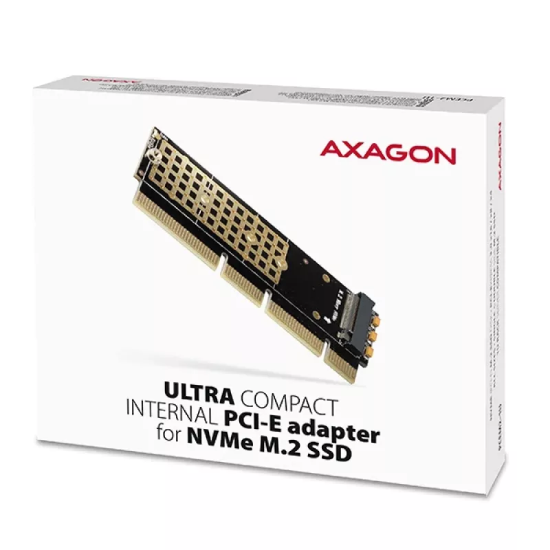 Axagon PCEM2-1U PCIe x16/x8/x4 - M.2 NVMe M-Key-Slot-Adapter 1U