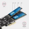 Axagon PCES-SA4M2 PCIe Controller 2x interner SATA 6G Port + M.2 B-Key Schnittstellenkarten/Adapter M.2, SATA
