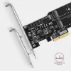 Axagon PCES-SA4M2 PCIe Controller 2x interner SATA 6G Port + M.2 B-Key Schnittstellenkarten/Adapter M.2, SATA