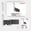 Axagon PCES-SA4M2 PCIe Controller 2x interner SATA 6G Port + M.2 B-Key Schnittstellenkarten/Adapter M.2, SATA
