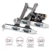 Axagon PCEA-S4N PCIe - 4x Seriell-Port 250 kbps Adapter mit SP und LP Blende