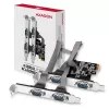 Axagon PCEA-S4N PCIe - 4x Seriell-Port 250 kbps Adapter mit SP und LP Blende