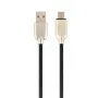 GEMBIRD Premium Gummi Micro-USB Lade- und Datenkabel 2m - Schwarz