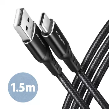 USB-Kabel Axagon BUCM-AM15AB USB 2.0 1,5 m USB A USB C Schwarz