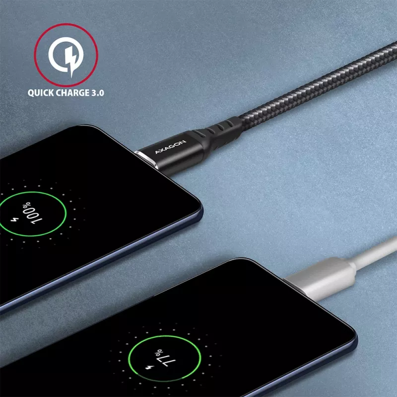 USB-Kabel Axagon BUCM-AM15AB USB 2.0 1,5 m USB A USB C Schwarz