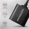 Externer USB-Audioadapter AXAGON ADA-12 mit 1x 3,5-mm-Klinke für Kopfhörer und Mikrofon