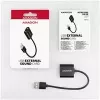 Externer USB-Audioadapter AXAGON ADA-12 mit 1x 3,5-mm-Klinke für Kopfhörer und Mikrofon