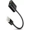Externer USB-Audioadapter AXAGON ADA-12 mit 1x 3,5-mm-Klinke für Kopfhörer und Mikrofon