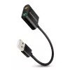 Externer USB-Audioadapter AXAGON ADA-12 mit 1x 3,5-mm-Klinke für Kopfhörer und Mikrofon
