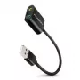 Externer USB-Audioadapter AXAGON ADA-12 mit 1x 3,5-mm-Klinke für Kopfhörer und Mikrofon
