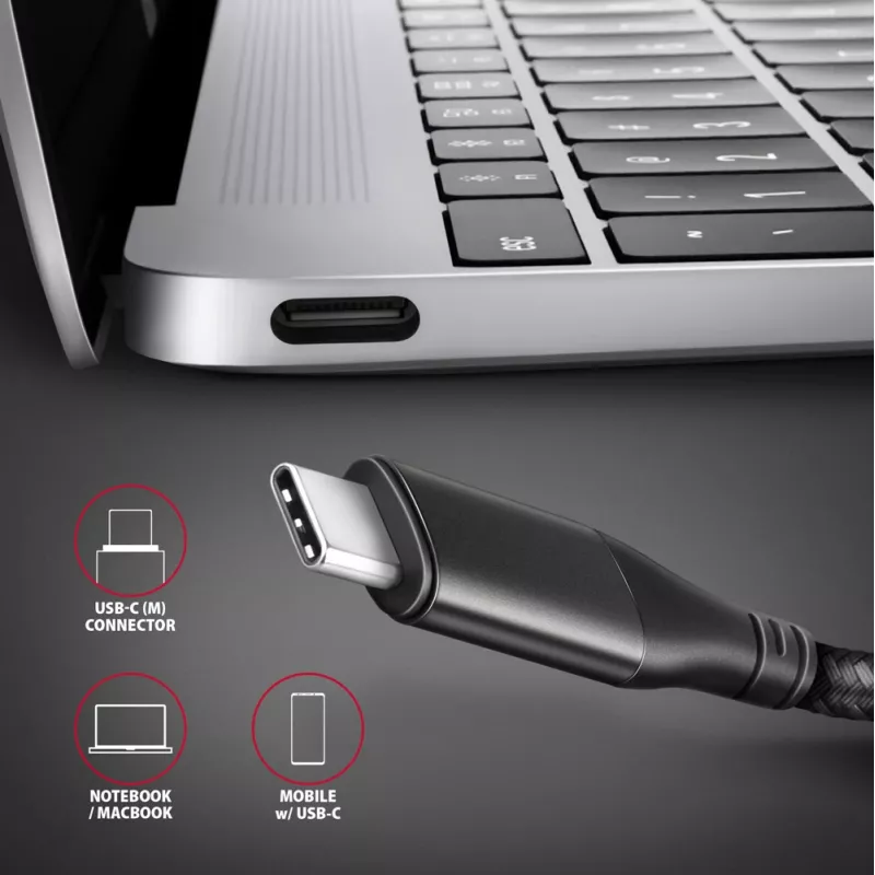 Axagon RVC-HI2MC USB-C -> HDMI 2.0a Kabel 1,8m, 4K/60Hz HDR10