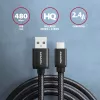 Axagon BUMM-AM15AB USB-Kabel USB 2.0 1,5 m Micro-USB B USB A Schwarz