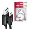 Axagon BUMM-AM15AB USB-Kabel USB 2.0 1,5 m Micro-USB B USB A Schwarz