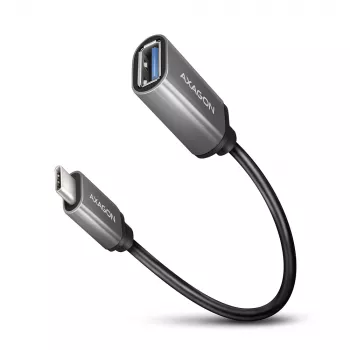 Axagon RUCM-AFAC Kabeladapter USB-C (M) -> USB-A (W), 20cm, USB 3.2 Gen 1, 3A, ALU