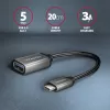 Axagon RUCM-AFAC Kabeladapter USB-C (M) -> USB-A (W), 20cm, USB 3.2 Gen 1, 3A, ALU