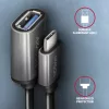 Axagon RUCM-AFAC Kabeladapter USB-C (M) -> USB-A (W), 20cm, USB 3.2 Gen 1, 3A, ALU