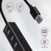 Axagon HMA-CR3A Metall USB 3.2 Gen 1 Multi-Port-Hub mit drei USB-Anschlüssen und Kartenleser