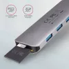 Axagon HMC-HCR3A 3x USB-A+ HDMI+ SD/microSD USB-C 3.2 Gen 1 Hub 20cm Kabelgebundener USB 3.2 Gen 1 (3.1 Gen 1) Typ-C Grau