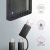 Axagon EEM2-SB2 Externes USB-C 3.2 Gen 2 Metallgehäuse für M.2 NVMe & SATA SSD-Festplatten. Schraubenlos