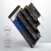 Axagon EEM2-SB2 Externes USB-C 3.2 Gen 2 Metallgehäuse für M.2 NVMe & SATA SSD-Festplatten. Schraubenlos