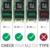 Axagon EEM2-SB2 Externes USB-C 3.2 Gen 2 Metallgehäuse für M.2 NVMe & SATA SSD-Festplatten. Schraubenlos